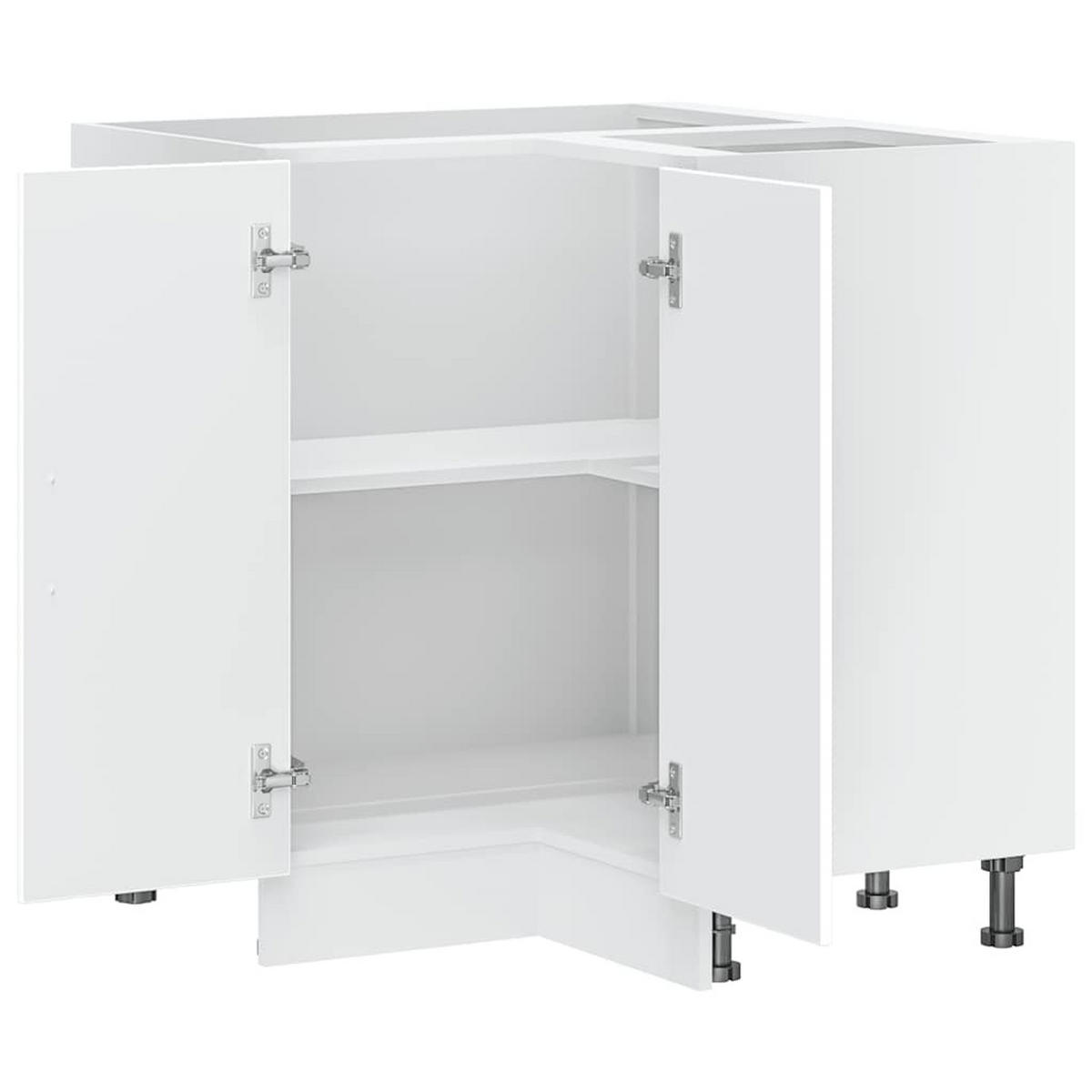 KÜCHEN-ECKUNTERSCHRANK Porto Weiss Holzwerkstoff - Weiß, Holzwerkstoff (75.5/81.5/75.5cm) - vidaXL