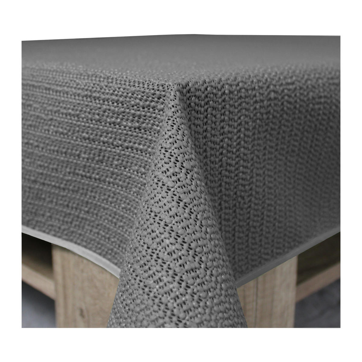 TISCHDECKE Outdoor rechteckig 130/220 cm Grau - Grau, Kunststoff (130/220cm) - TiborTex