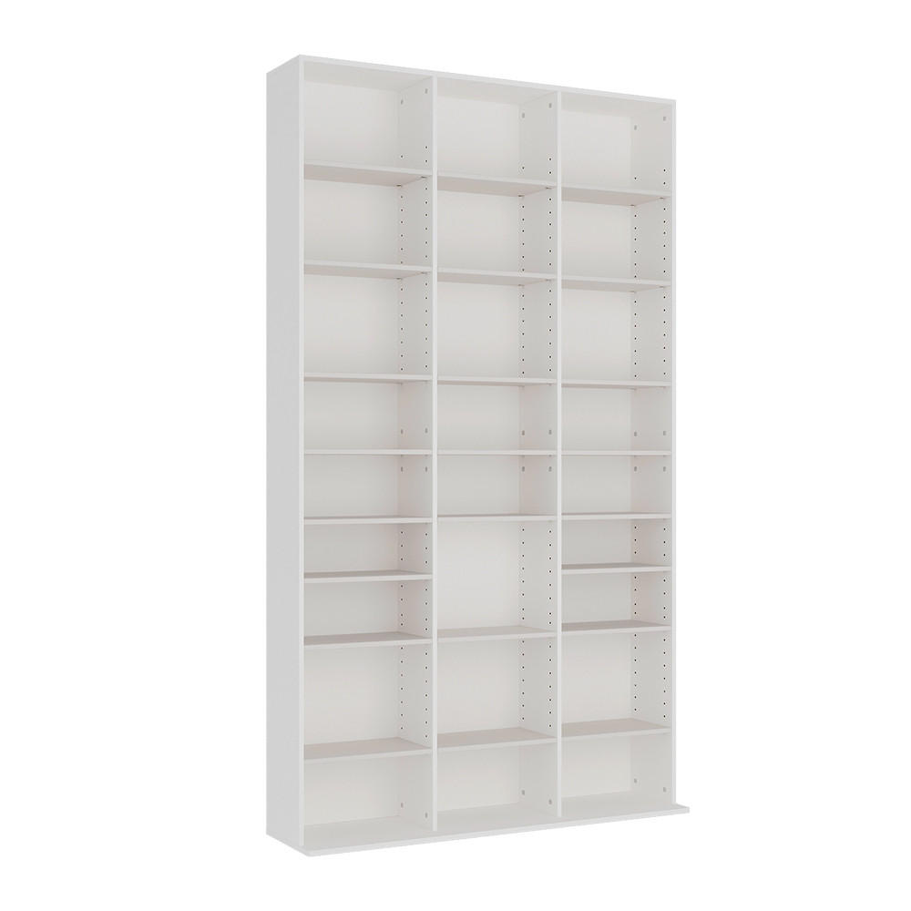CD-REGAL Anna Weiß 102 x 178 cm mit 27 Fächern - Weiß, Holzwerkstoff (102/178/23cm) - Vicco