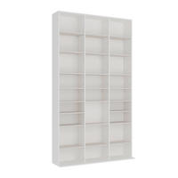 CD-REGAL Anna Weiß 102 x 178 cm mit 27 Fächern - Weiß, Holzwerkstoff (102/178/23cm) - Vicco