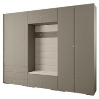 GARDEROBEN-SET 236,7/300/47 - Kaschmir/Goldfarben, Holz/Kunststoff (300/236.7/47cm) - Abiks Möbel