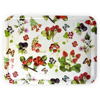 TABLETT Waldbeeren, rechteckige Melamin Serviertablett 50x37 cm - Beere, Kunststoff (37/2/50cm) - Lashuma