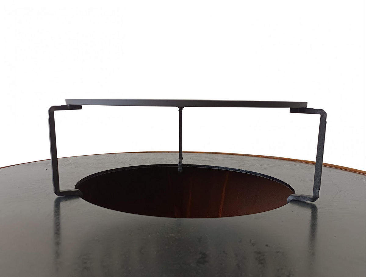 HOLZKOHLEGRILL Feuerschale Braun inkl. Schutzhülle - Braun, Metall (122/91/60cm) - Purline