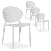 GARTENSTUHL 4er-Set Kunststoff Grau - Grau, Kunststoff (41/77/48cm) - Homestyle4u
