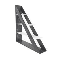 BÜCHERREGAL Pisagor Weiss Schwarz - Schwarz/Weiß, Holzwerkstoff (25/60/120cm) - Decorotika