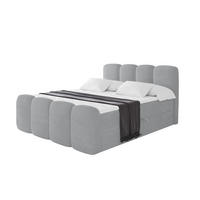 BOXBETT mit Matratze H3 - NINA-Z - 160x200 cm Grau - Silberfarben, Holzwerkstoff (160/200cm) - ALTDECOR