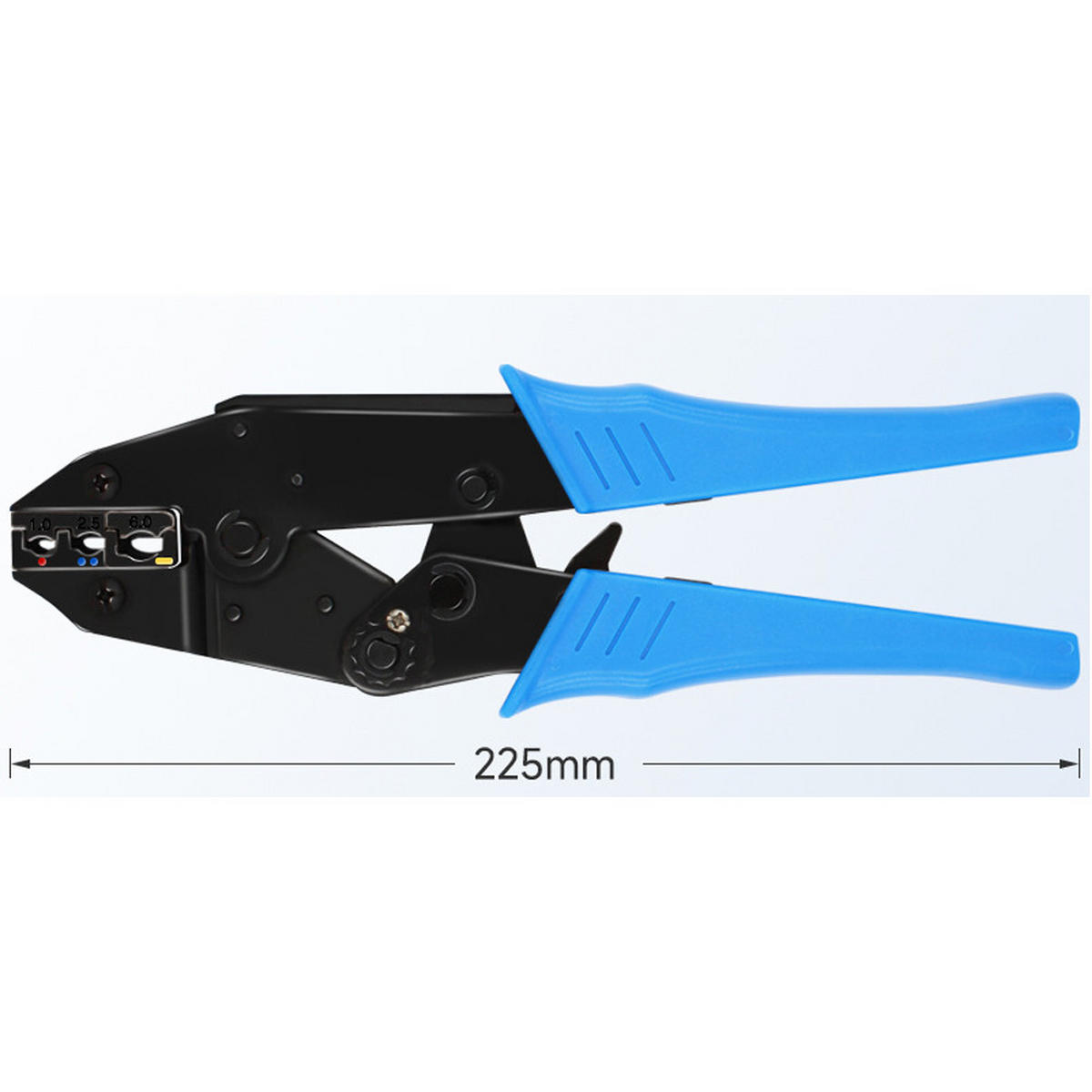 ZANGE – Geeignet für Drähte mit einem Querschnitt von 0,5 bis 6 mm² – HS-30J - Blau, Metall (22.5/1/1cm) - DCA