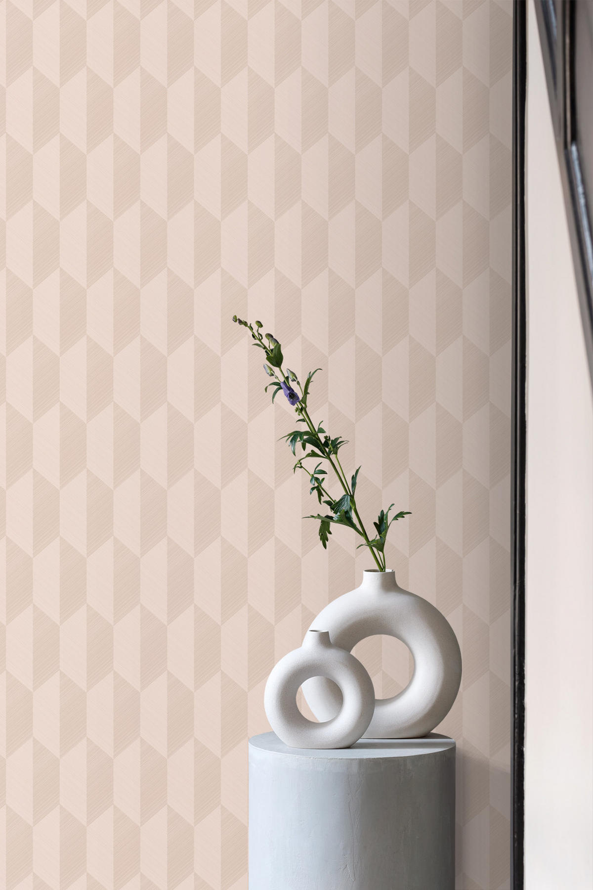TAPETE 3D Muster 50 x 900 cm - Pink, Papier (50/900cm) - Origin Wallcoverings