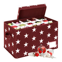 CUTIE Roșie pentru globuri de Crăciun 30 buc - roșu, carton ondulat/material plastic (42.5/26.5/26cm) - Relaxdays
