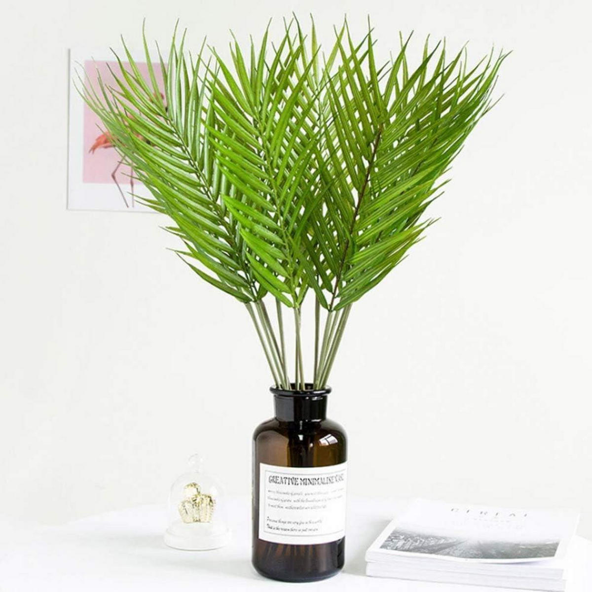 KÜNSTLICHE Palmblätter 6-teiliges Set 74 cm - Grün, Kunststoff (30cm)