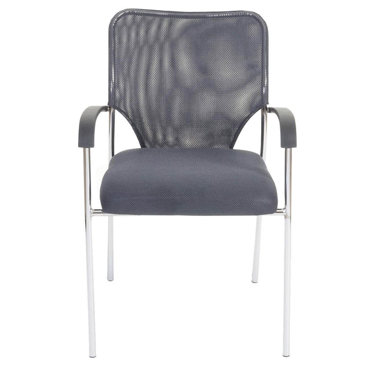 BESUCHERSTUHL 12ER-SET Grau - Grau, Textil (55/83/60cm) - MCW