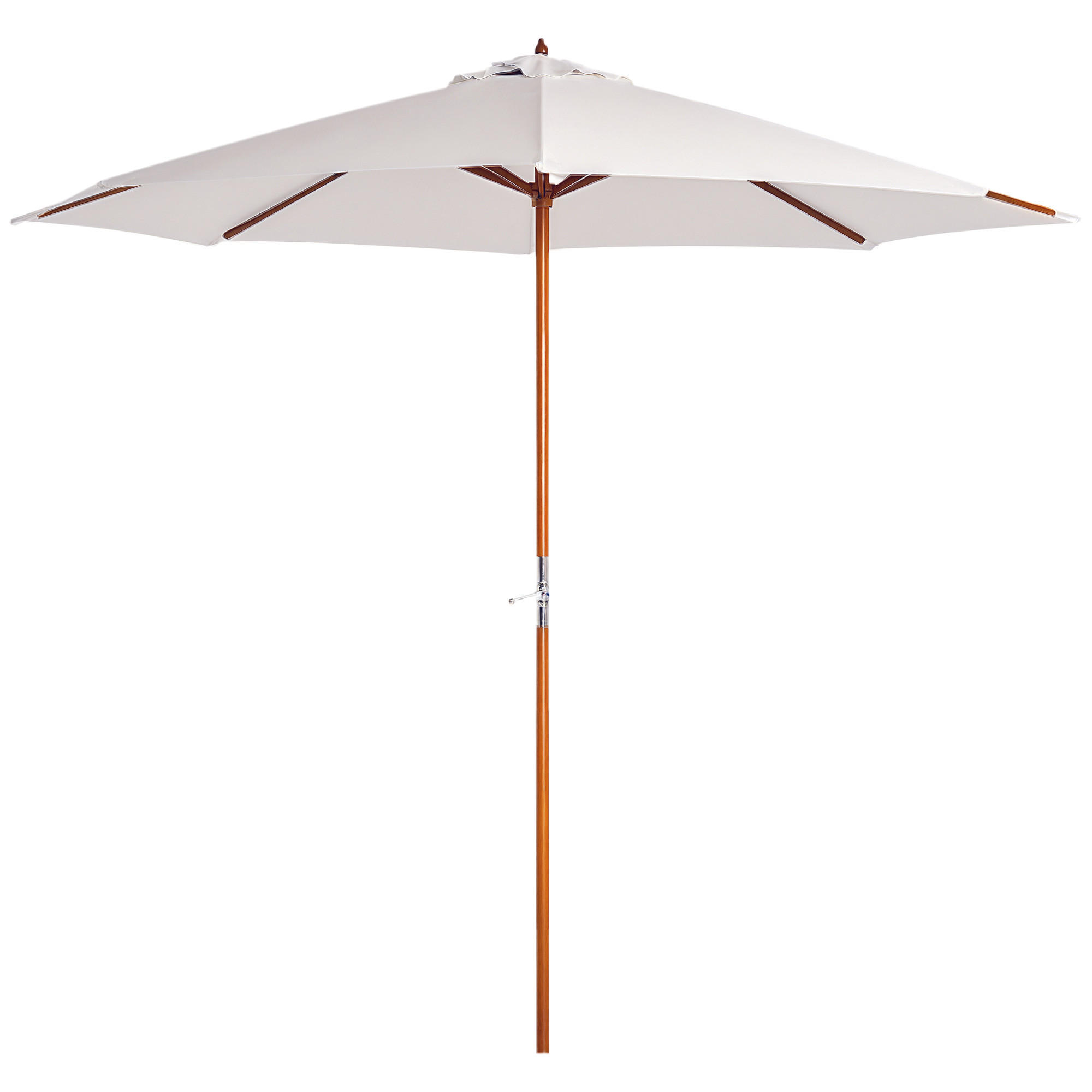 SONNENSCHIRM rund Ø270/250 cm DE-11501 Holz Beige - Beige, Textil (270/270cm) - ComfortXL
