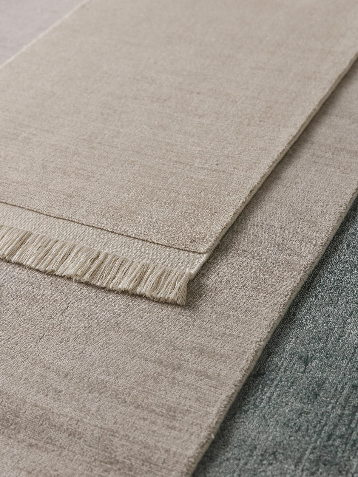 TEPPICH aus recyceltem Material Jade Hellgrau 120x170 cm - Hellgrau, Textil (120/170cm) - benuta Pure