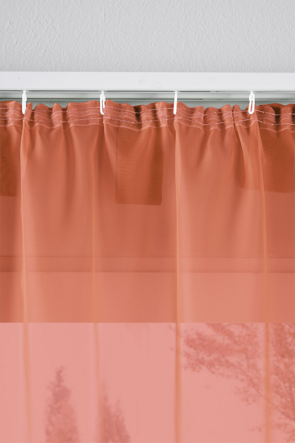SCHLAUFENGARDINEN Voile 2er Set 245x140 cm Terrakotta - Terra cotta, Textil (140/245cm) - Gardinenbox.eu