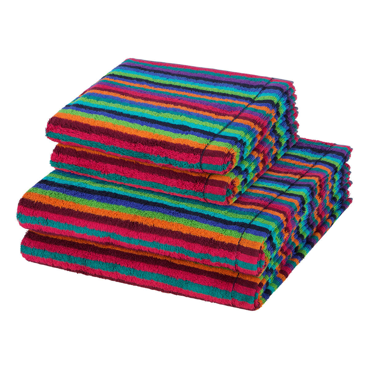 FROTTIERSET Lifestyle 4-teilig - Multicolor, Textil (50/100cm) - Cawoe