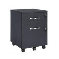 ROLLCONTAINER - Schwarz, Holzwerkstoff (44/55/40cm) - Hansiro