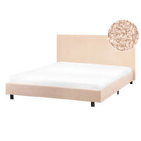 POLSTERBETT mit Lattenrost 140x200 cm Beige Albi - Beige, Textil (140/200cm) - Beliani