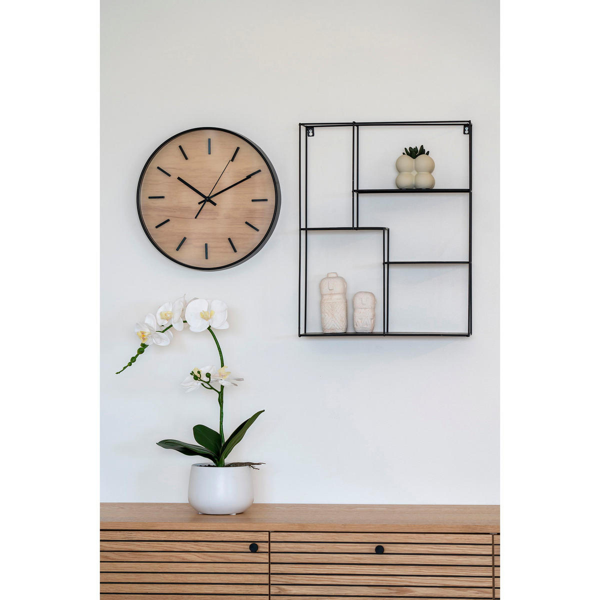 ORCHIDEE PE-Kunststoff Grün / Weiß - Weiß, Kunststoff (34cm) - tinkaro