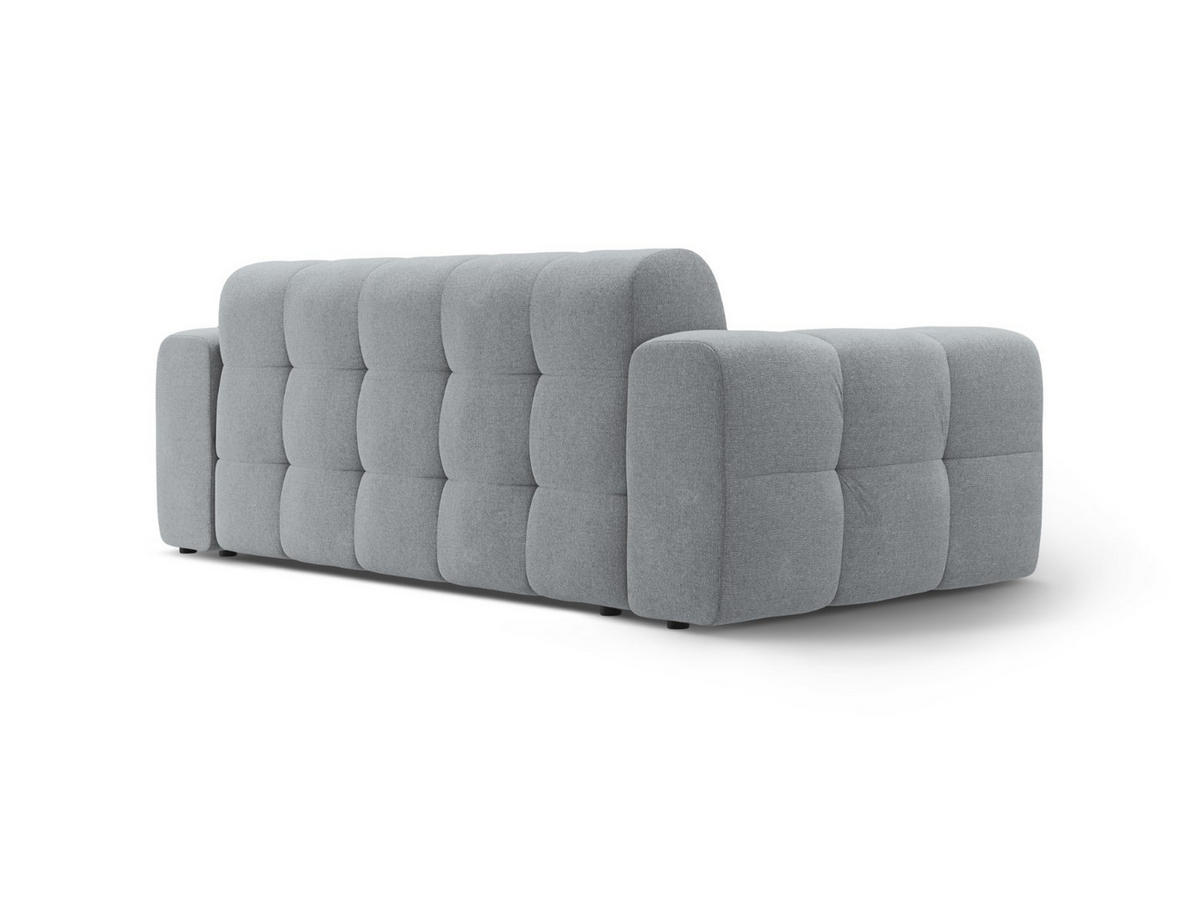 SOFA Kendal aus strukturiertem Stoff platin 3 Sitzplätze - Platinfarben, Textil (103/79/222cm) - Micadoni