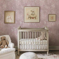 TAPETE Vintage aus echtem Papier, 200x280cm, 8 Bögen - Pink, Papier (200/280cm) - WALLPAPERS4BEGINNERS
