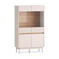 VITRINE – 92 cm – Dunea – VT-018 - Kaschmir/Eichefarben, Holzwerkstoff (92/156/40cm) - hi-markt