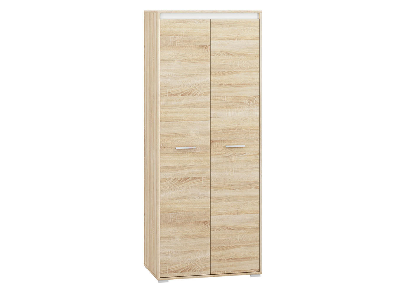 KLEIDERSCHRANK Avo Sonoma Eiche, Absetzung austauschbar 80 / 50 / 200cm - Braun/Sonoma Eiche, Holz/Holzwerkstoff (80/200/50cm) - Feldmann-Wohnen