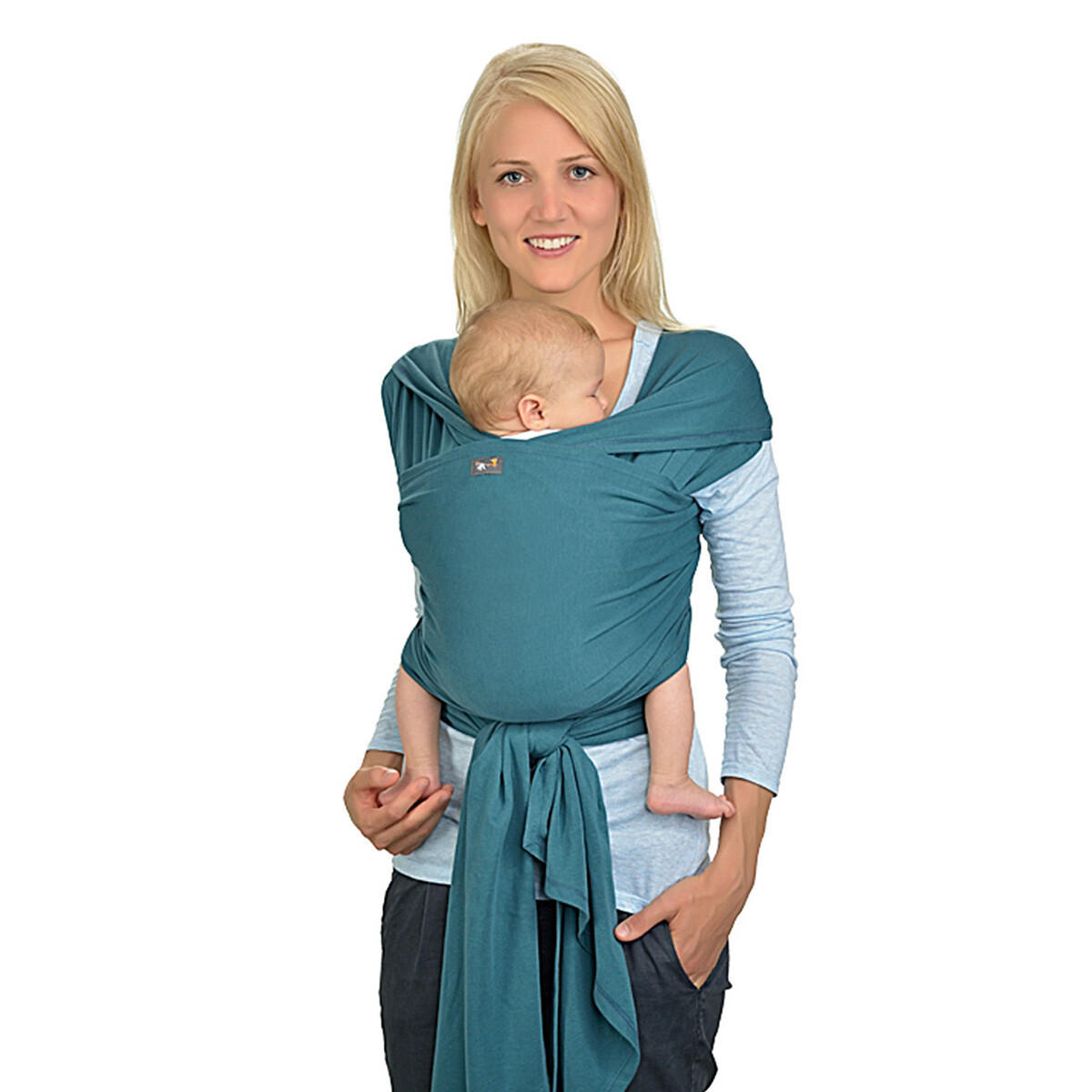 BABYTRAGETUCH Elastisches Tragetuch - Petrol, Textil (50/0.1/460cm) - Hoppediz