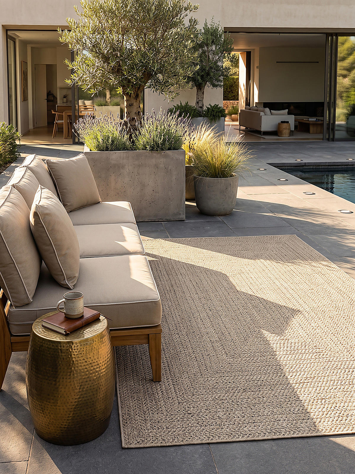 FLACHWEBTEPPICH Bordüre CORDEV Polypropylen Natur 300 x 400 cm - Beige, Textil (300/400cm) - KADIMA DESIGN