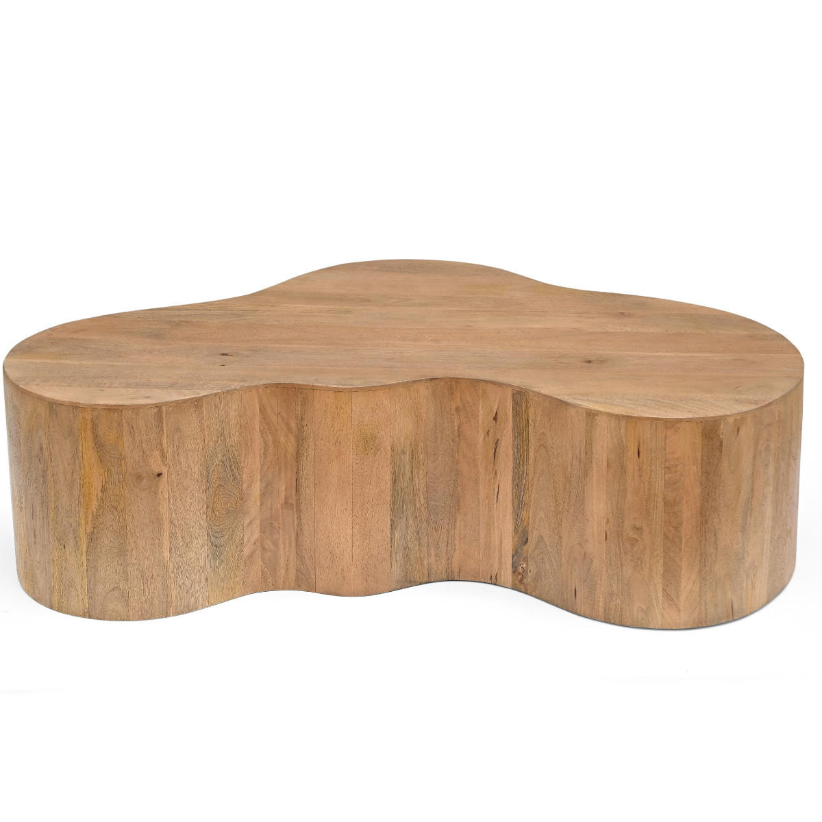 COUCHTISCH Organisch aus Mangoholz, natur - Braun, Holz (129/54/36cm) - Giga Meubel