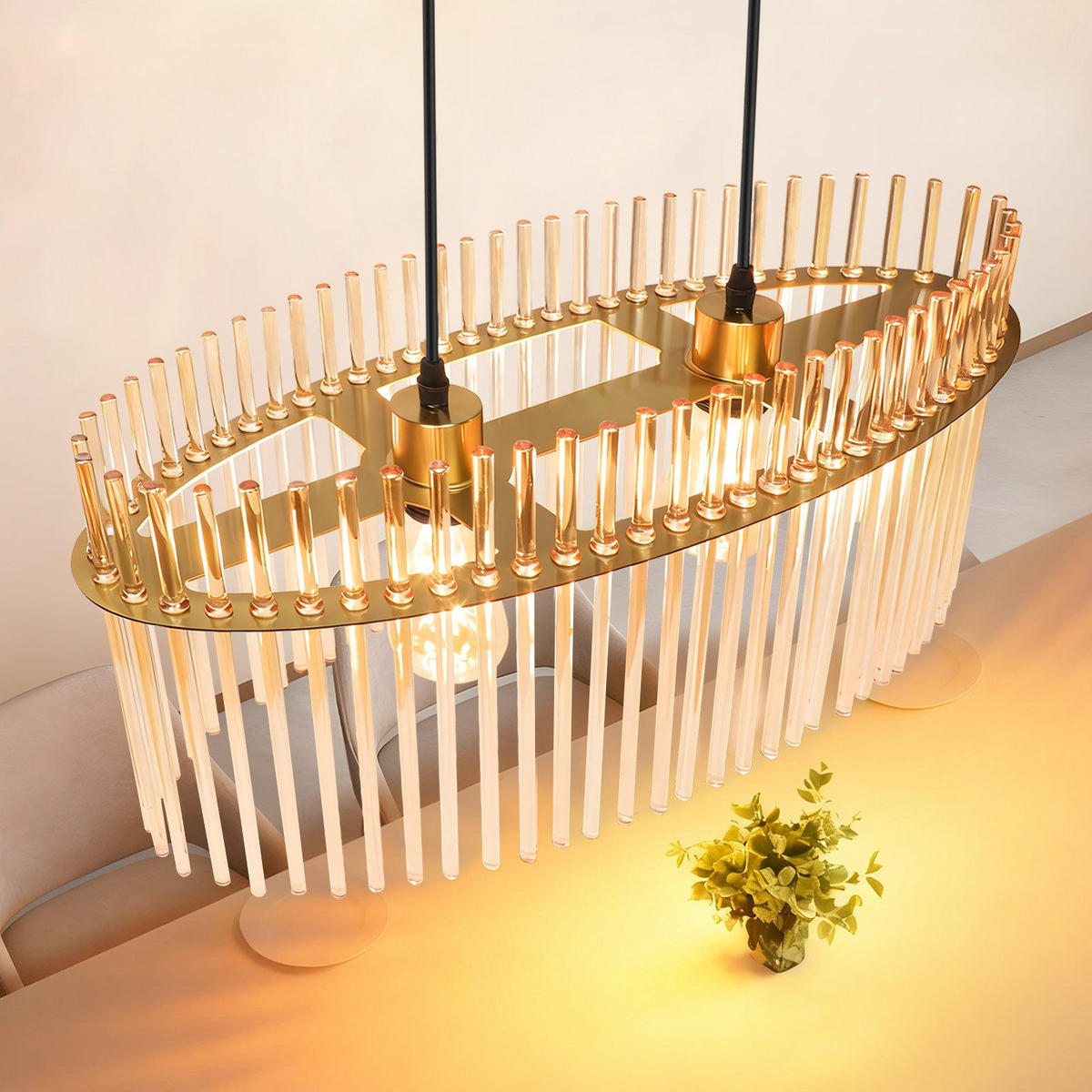 PENDELLEUCHTE BALDWIN Ⅲ 25/60/150 cm - Goldfarben, Metall (25/60/150cm) - Nettlife