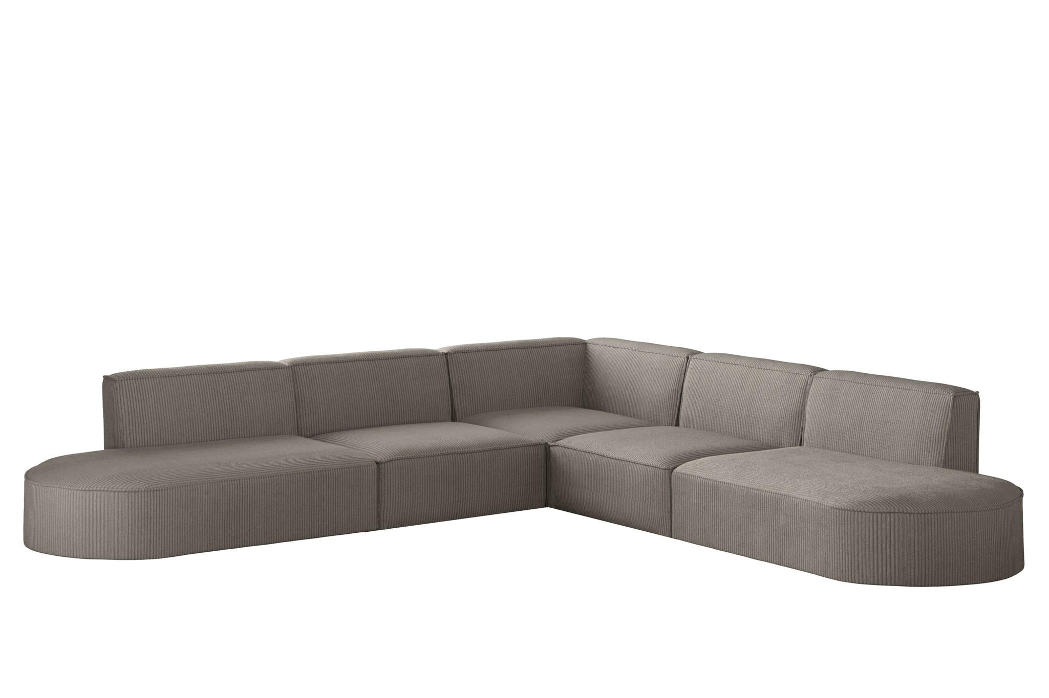 ECKSOFA Palma In Scala - Grau, Holzwerkstoff/Textil (276/276cm) - Fun Möbel