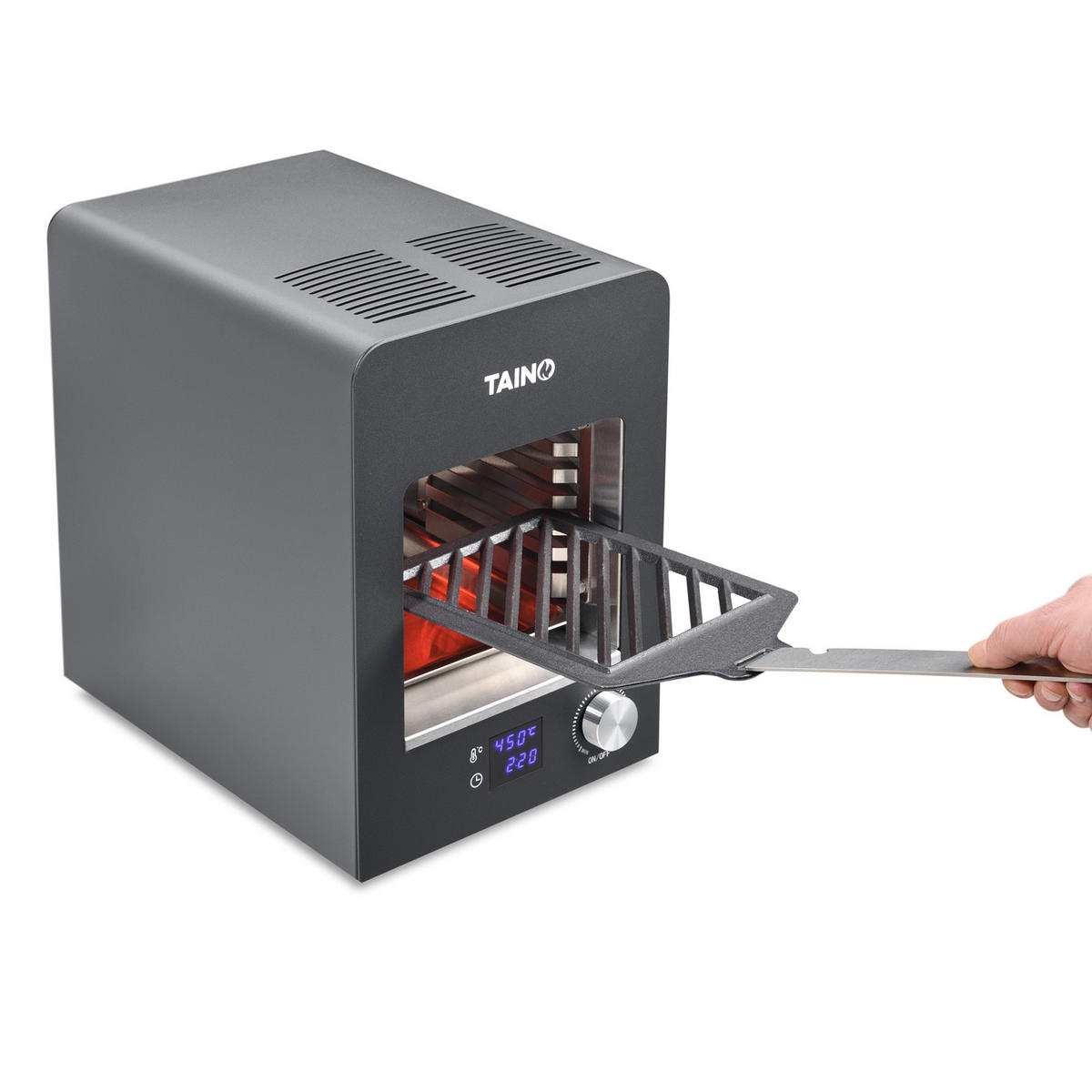 OBERHITZEGRILL elektrisch - Schwarz, Metall (27/39.5/38cm) - TAINO