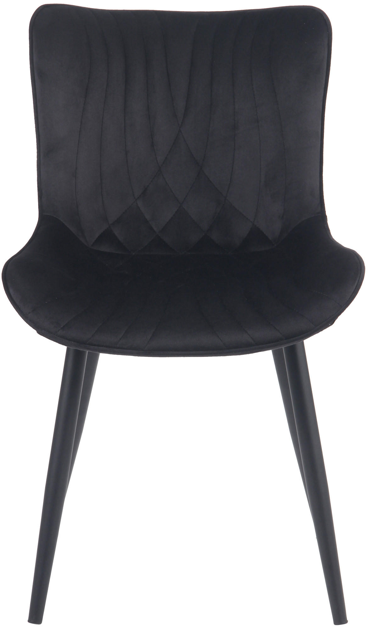 STUHL Samt schwarz - Schwarz, Textil/Metall (50/80.5/62cm) - CLP