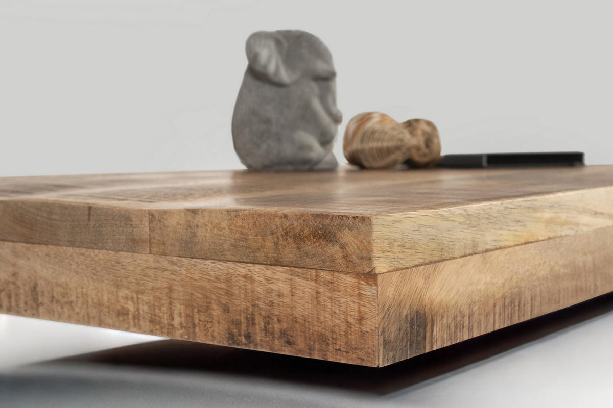 ESSTISCH RIO - Beige/Schwarz, Holz/Metall (90/180/77cm) - SAM