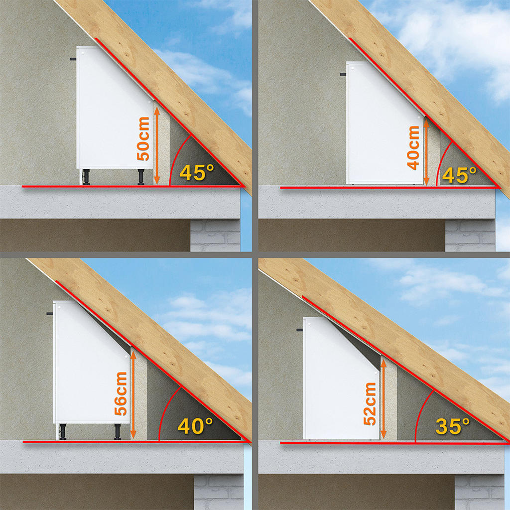 Thumbnail - Vicco Dachschrägenschrank, Weiß Hochglanz, Anthrazit, Holzwerkstoff, 1 Fächer, 2 Schubladen, Rechteckig, 60x81.6x46 cm, ...