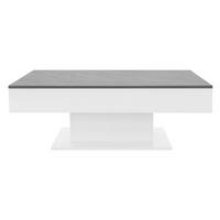 COUCHTISCH rechteckig Weiß-Beton 110/60/40 cm - Grau, Holzwerkstoff (60/40/110cm) - ML-DESIGN