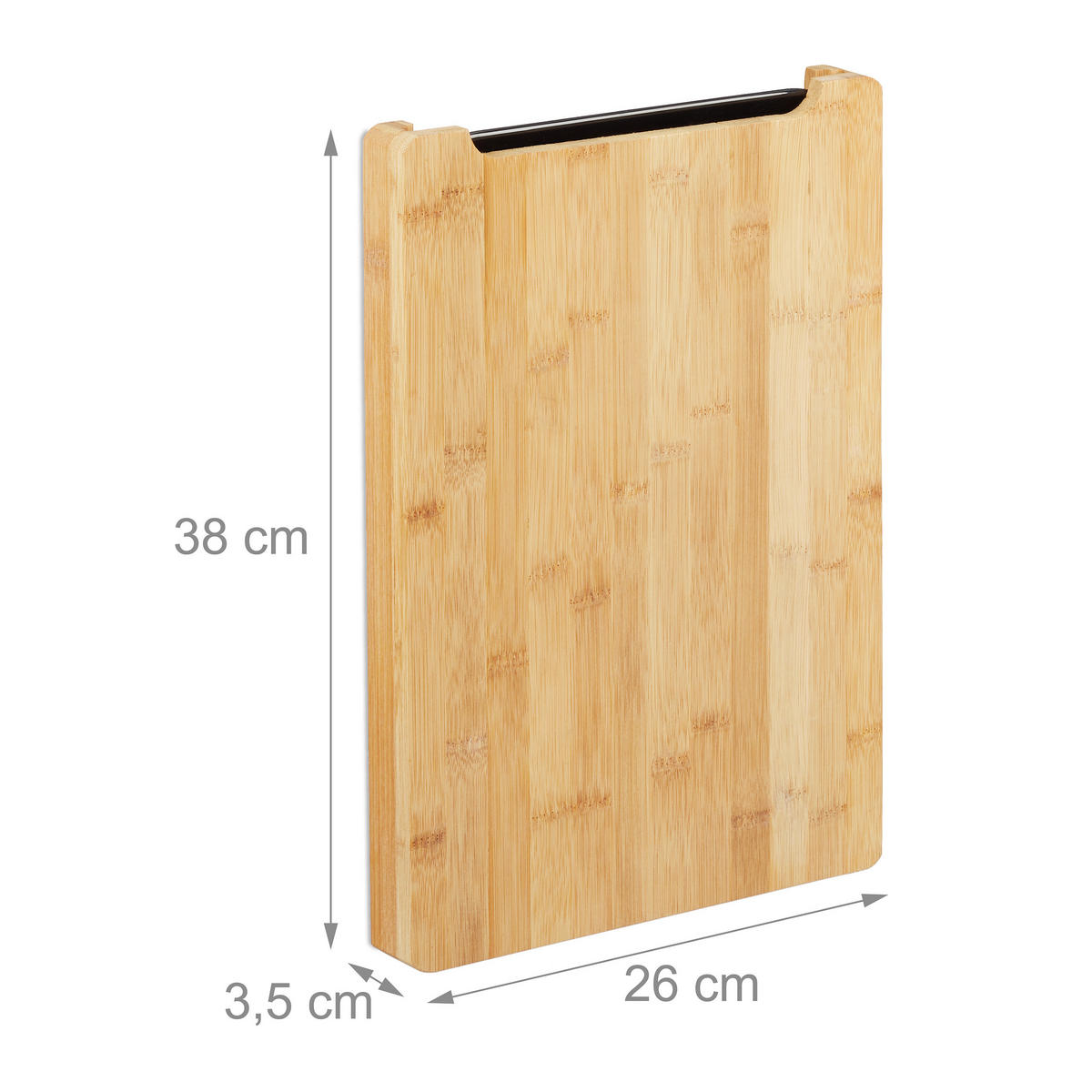 SCHNEIDEBRETT - Hellbraun, Holz/Kunststoff (38/26cm) - Relaxdays