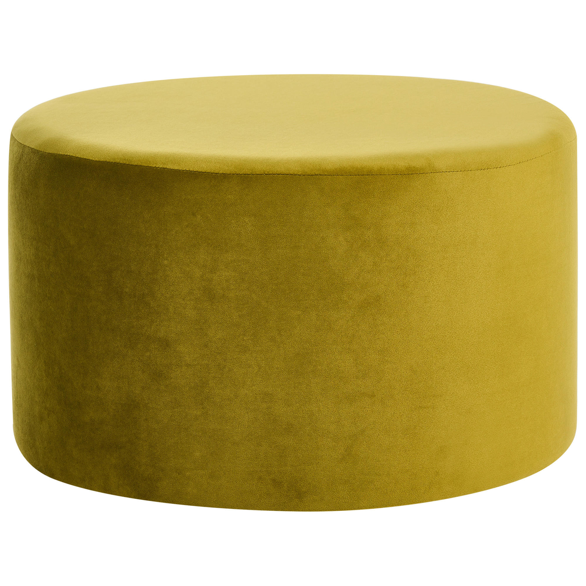 POUF Samtstoff Olivgrün Millen - Olivgrün/Grün, Textil (61/36/61cm) - Beliani