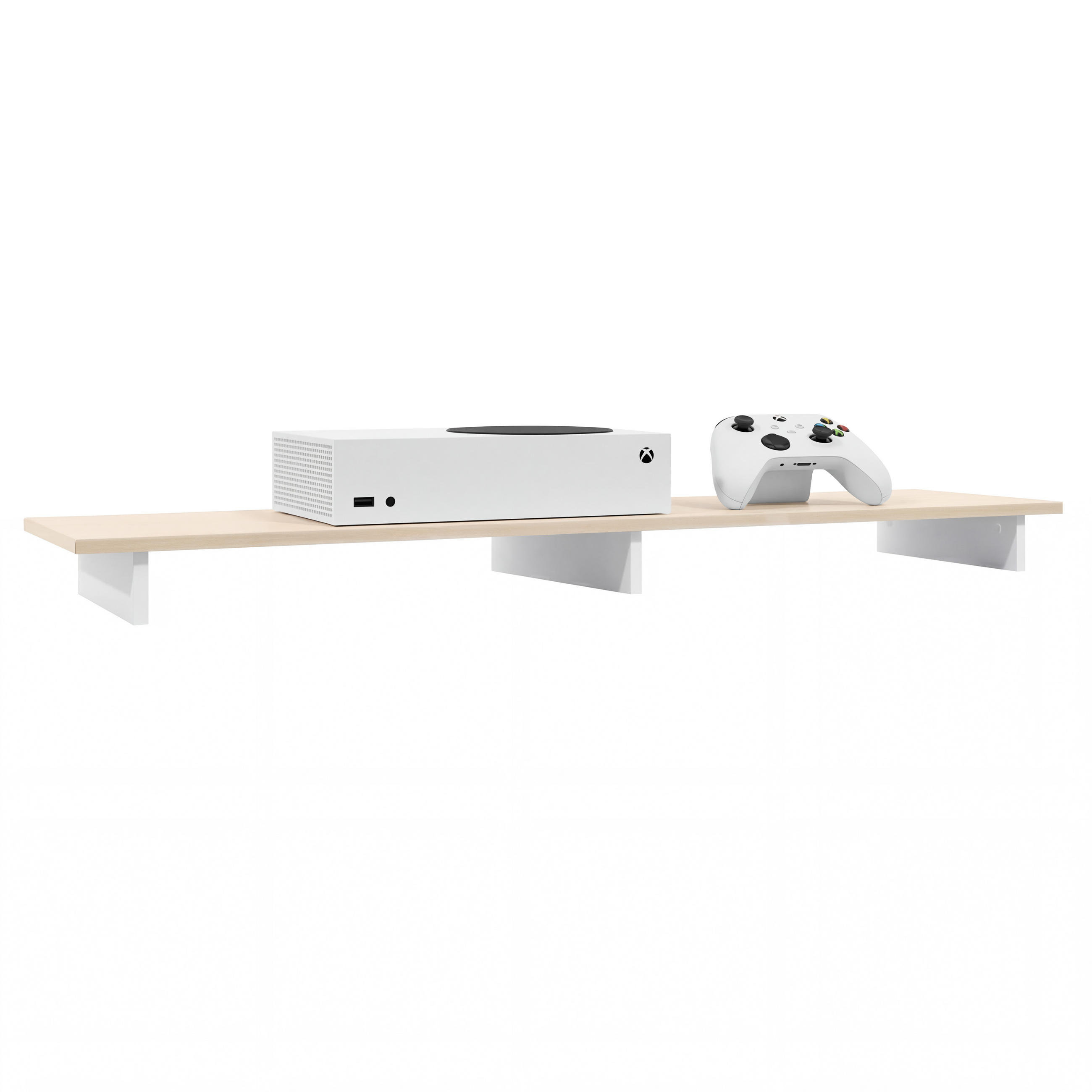 TVAUFSATZ Game Weiß matt / Creme Hochglanz - Creme, Holzwerkstoff (138.5/9.5/34.5cm) - Vladon