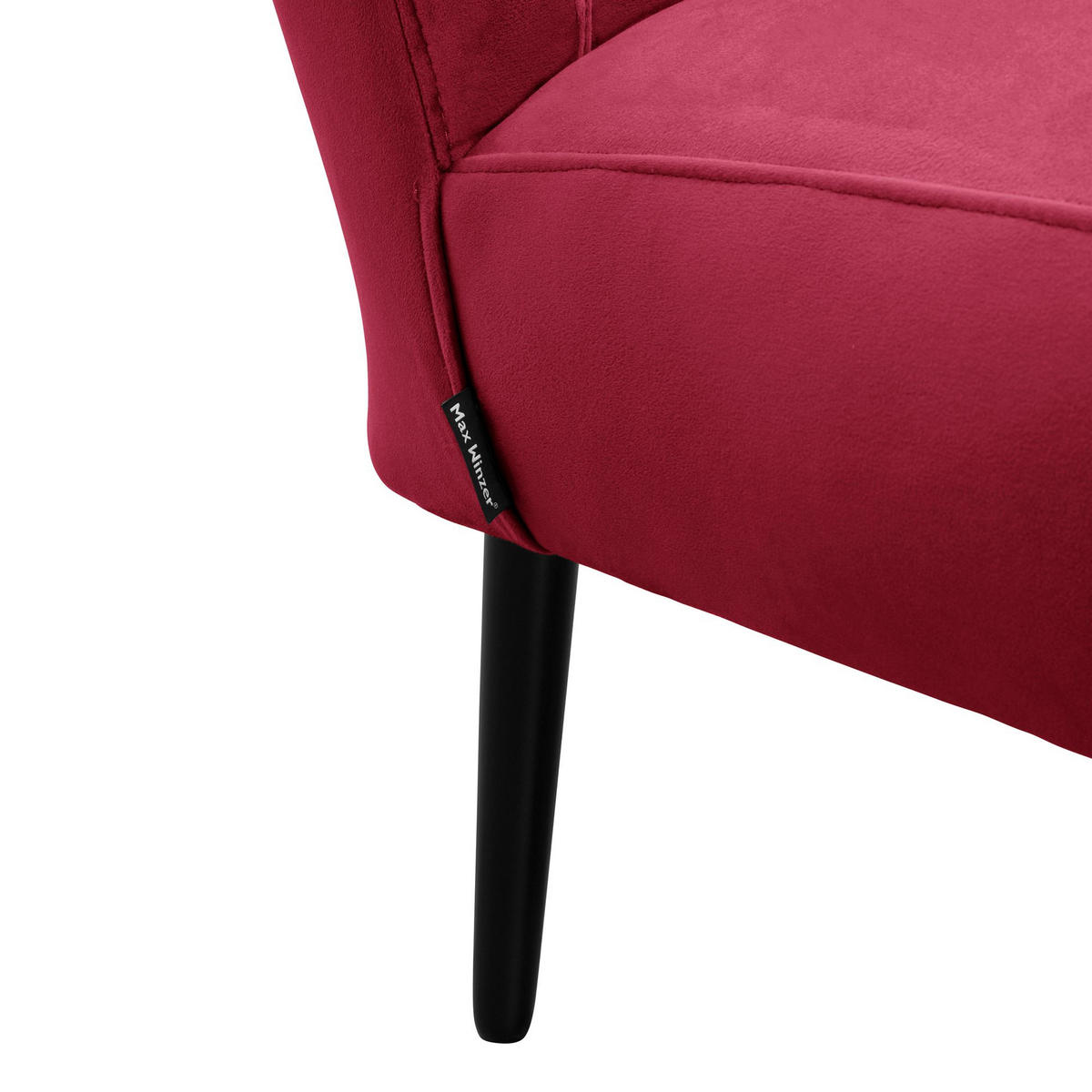 COCKTAILSESSEL Kayleigh Samtvelours rot - Rot, Kunststoff (68/80/69cm) - 58aufmkessel