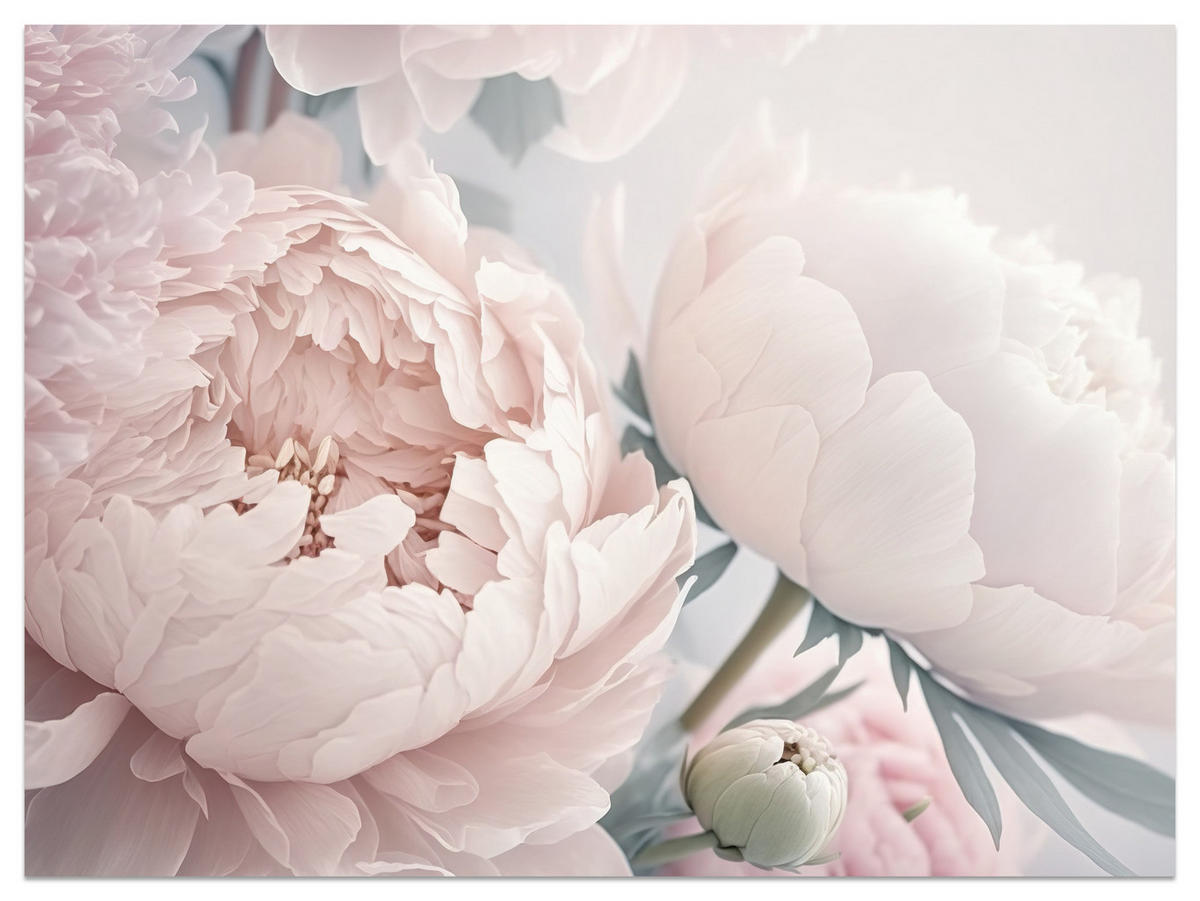 FOTOTAPETA Pre Spálňu Veľké Kvety Ružové Pivonky 350 x 256 cm - zelená/ružová, papier (350/256cm) - Muralo