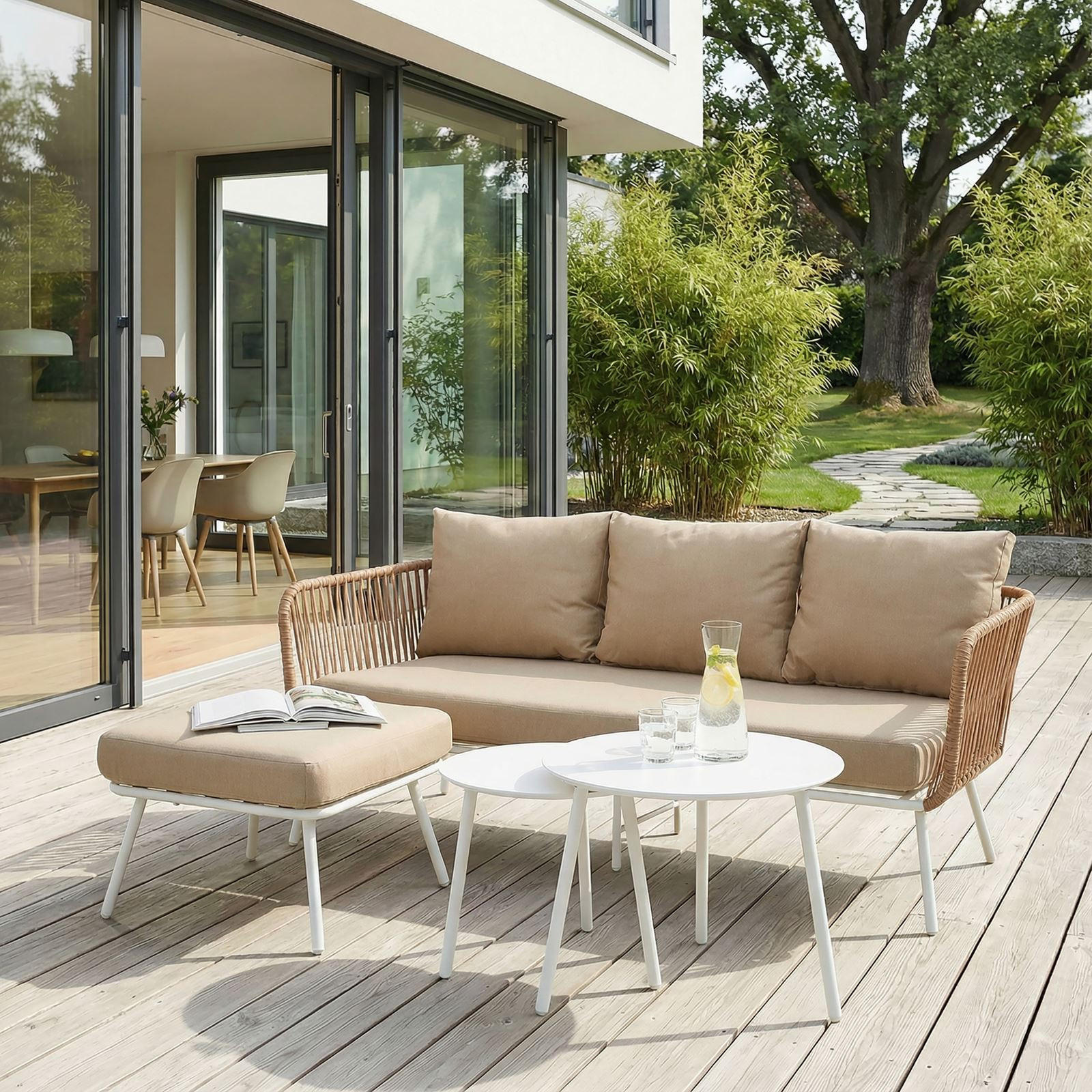 GARTENMÖBEL MYKONOS - Beige, Metall - IDIMEX