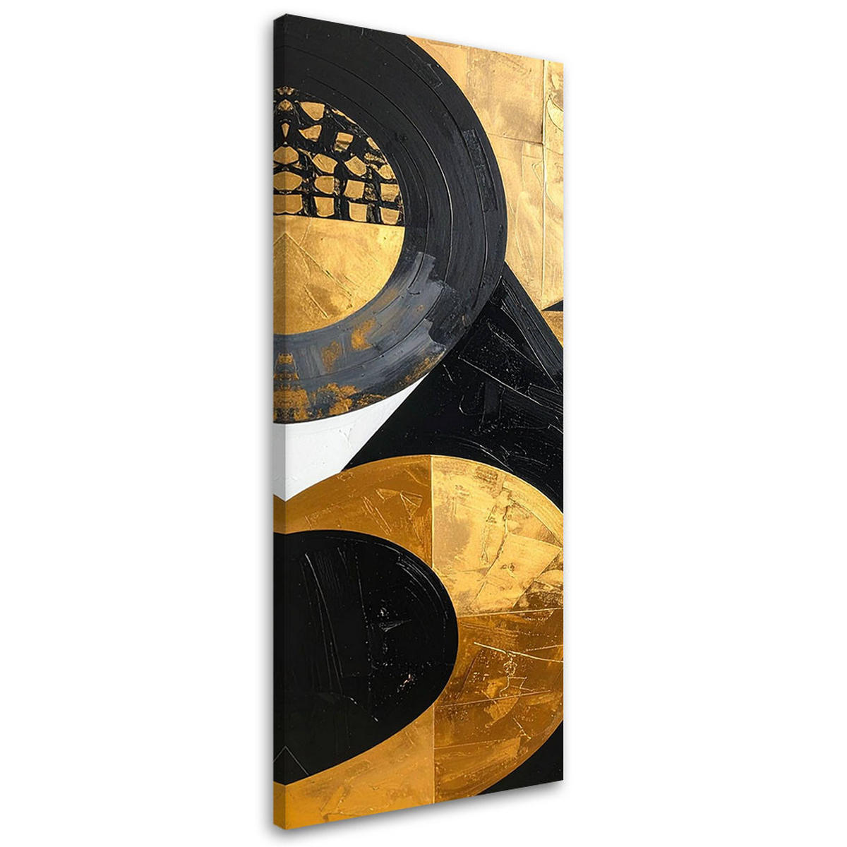 LEINWANDBILD 3D und geometrisch 50x150cm - Goldfarben, Textil (50/150cm) - Feeby