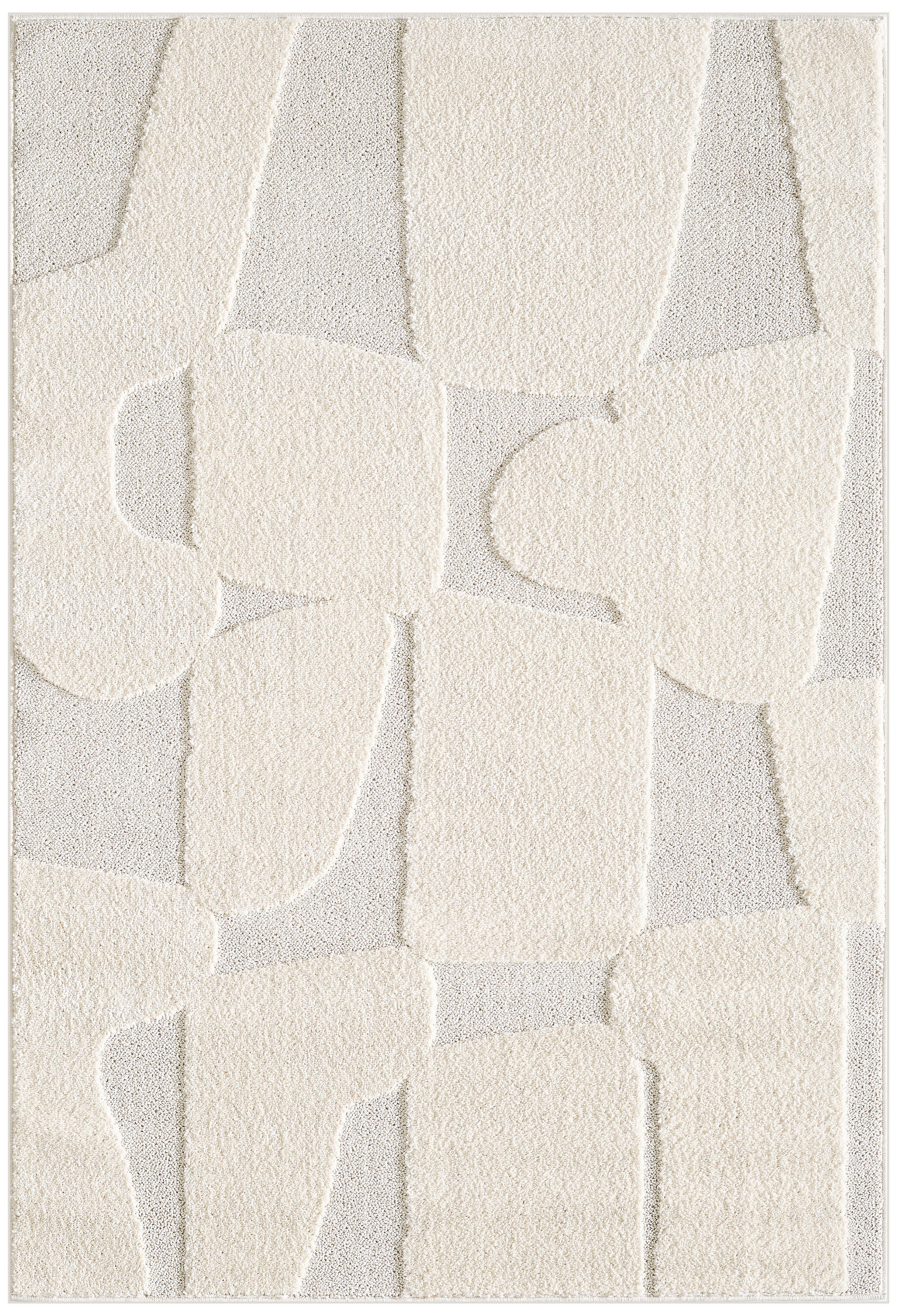 Tapiso Kurzflorteppich Creme 160x220 cm