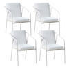 GARTENSTUHL 4er-Set Weiß Asciano - Weiß, Metall (55/86/61cm) - Beliani