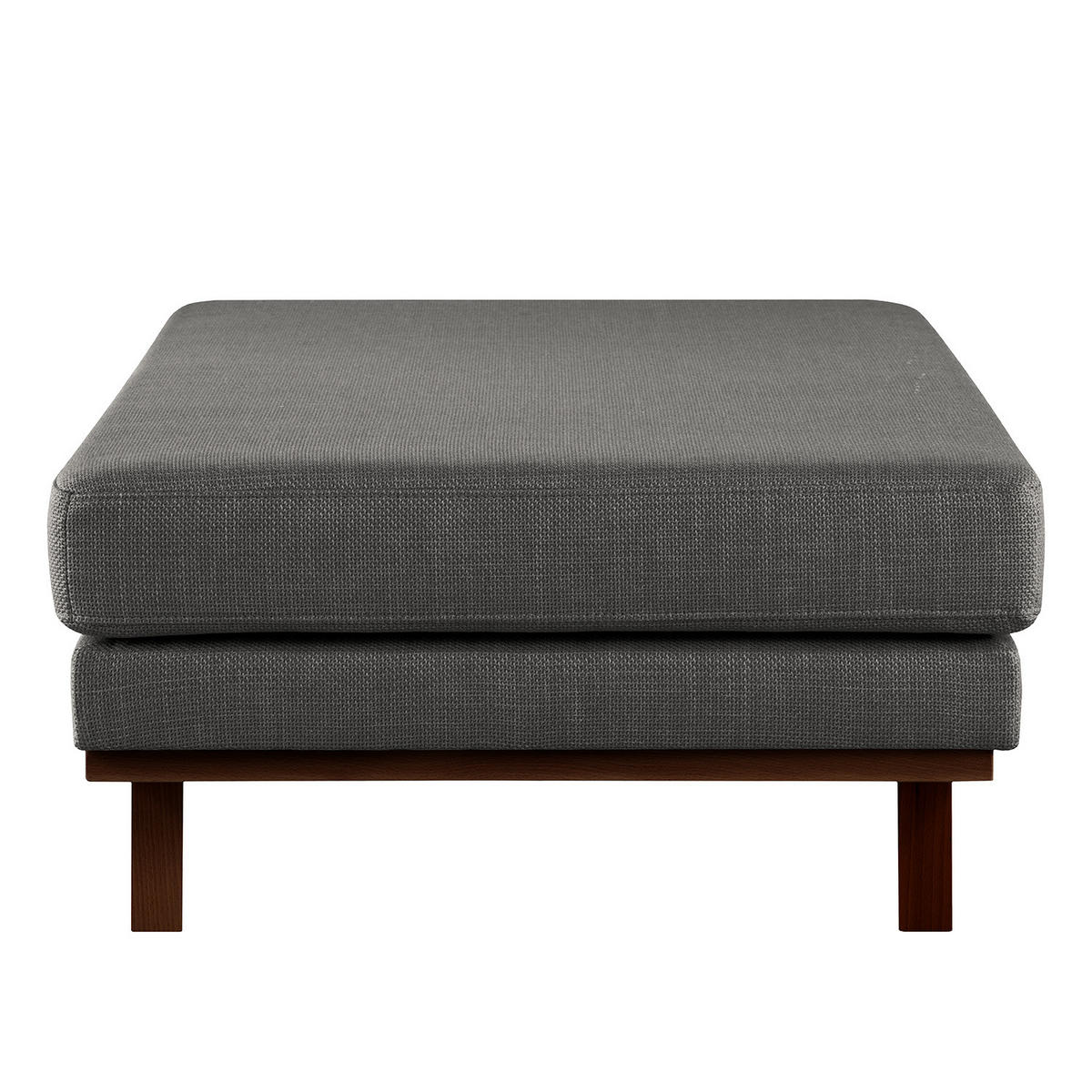 POLSTERHOCKER - Dunkelgrau/Buchefarben, Buchenholz/Textil (85/43/60cm) - home24