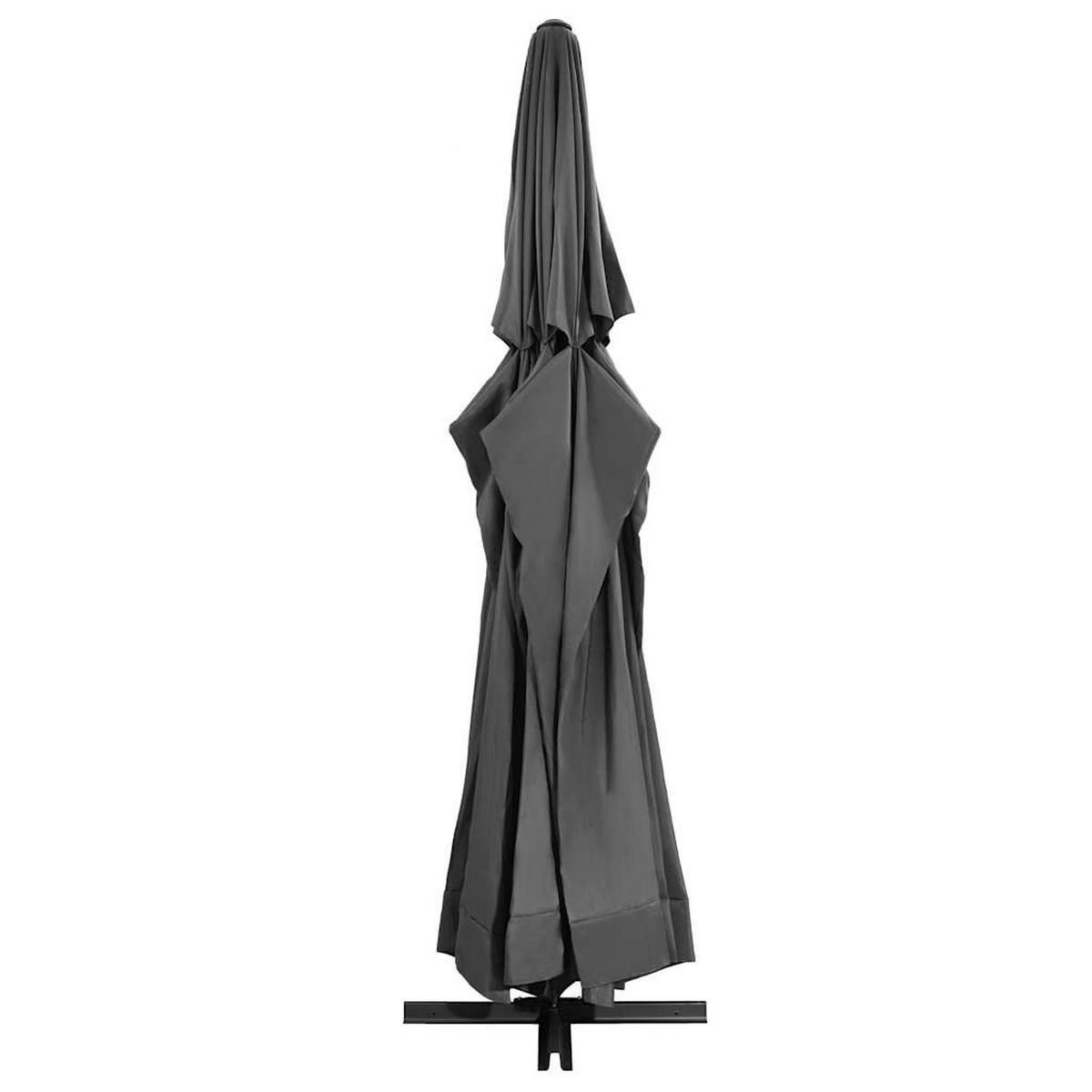 SONNENSCHIRM Mit Aluminium-Mast 600 Cm Anthrazit - Anthrazit, Textil (600/600cm) - vidaXL