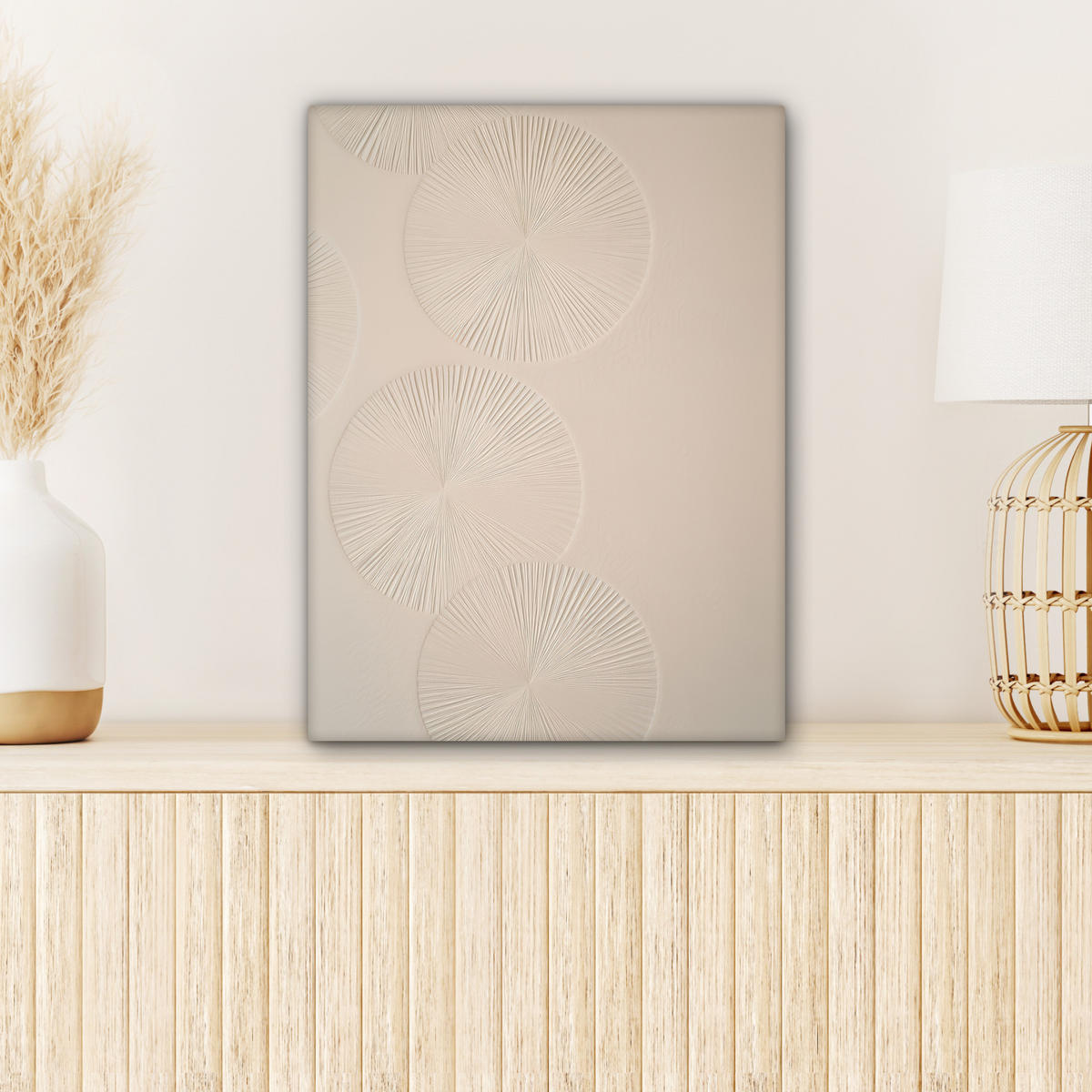 LEINWANDBILD Japandi - Beige - Modern Room Decor 30x40 cm - Ecru, Textil (30/40cm) - MuchoWow