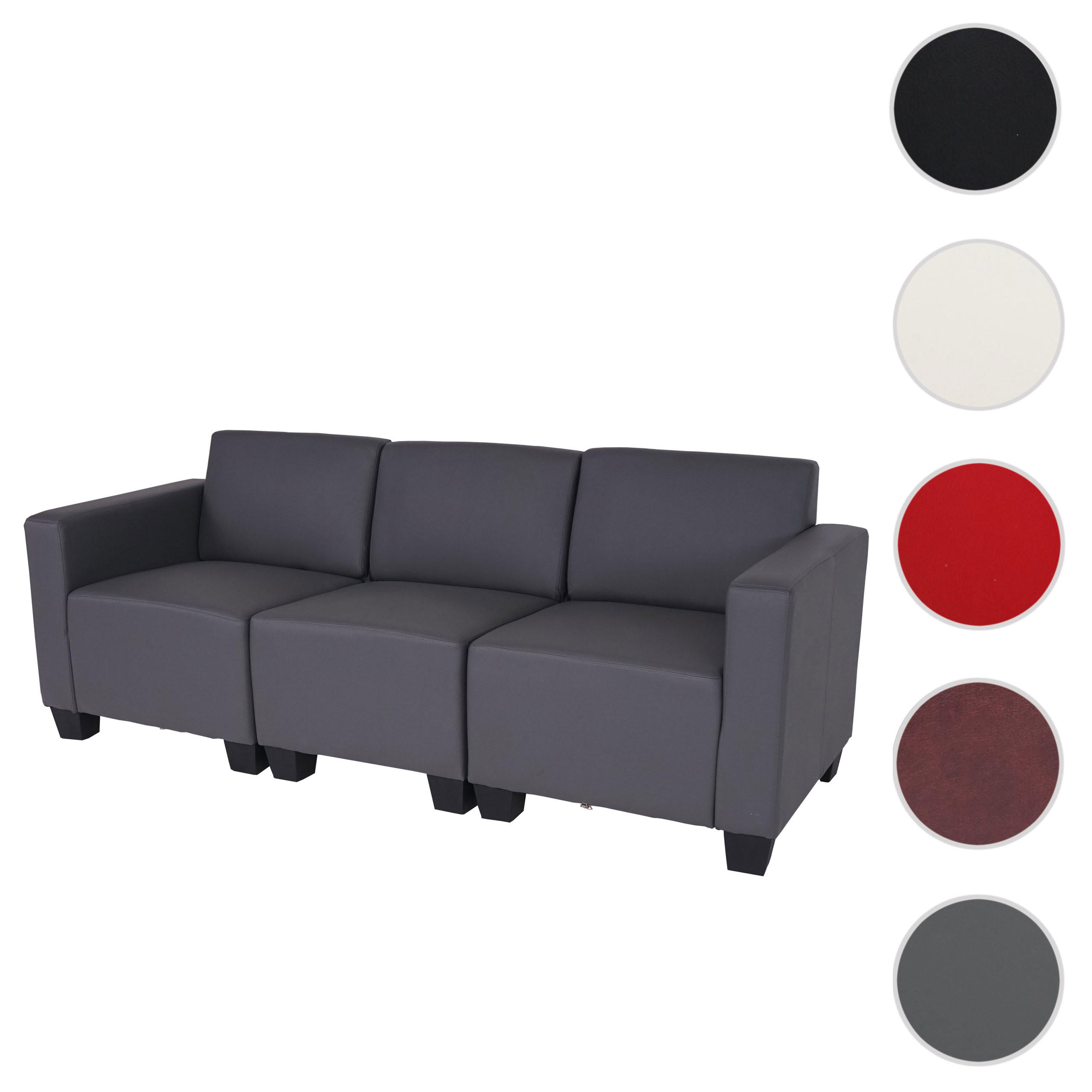 Thumbnail - MCW 3-Sitzer, Grau, Textil, 193x76x72 cm, Wohnzimmer, Sofas & Couches, Sofas, 3-Sitzer Sofas