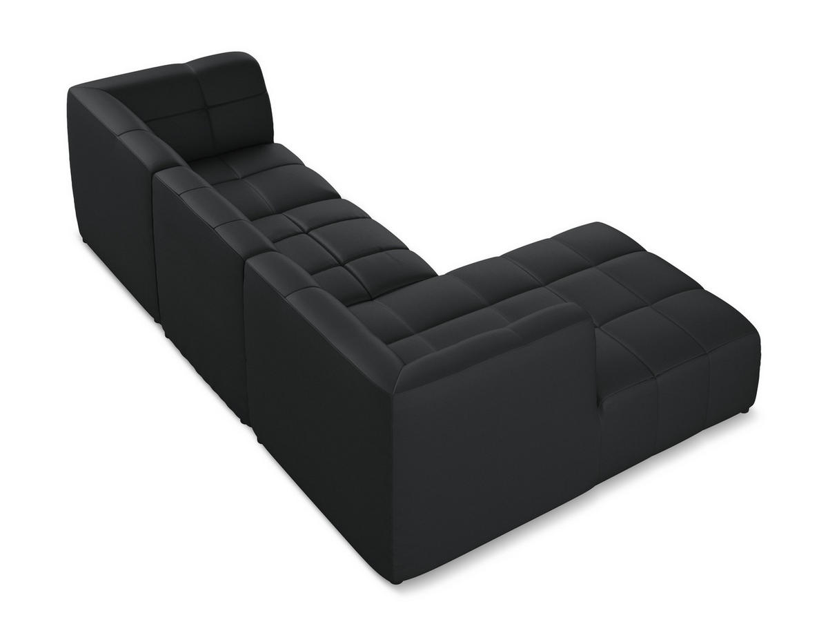ECKSOFA Links Kunstleder Schwarz - Schwarz, Holzwerkstoff/Kunststoff (266/175cm) - Makamii